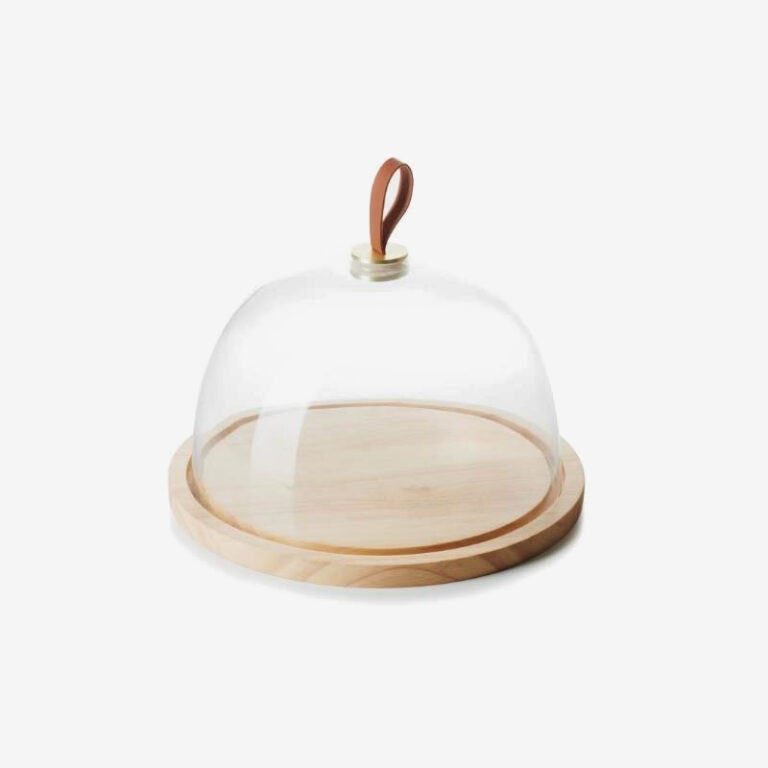 Glass Cloche & Oak base