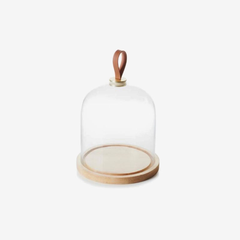 Glass Cloche & Oak base